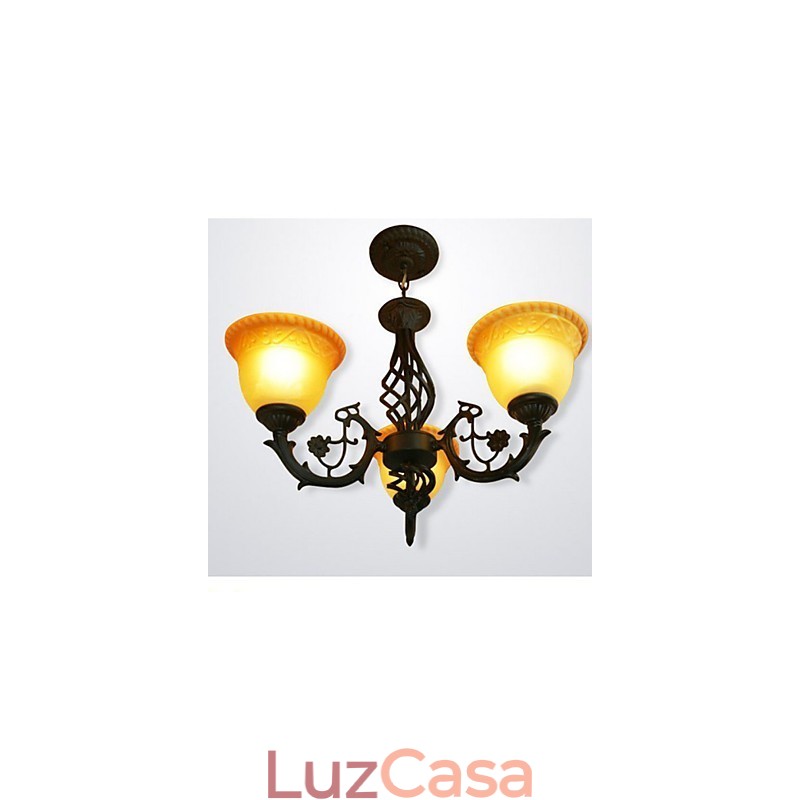 Lustre de ferro forjado vintage