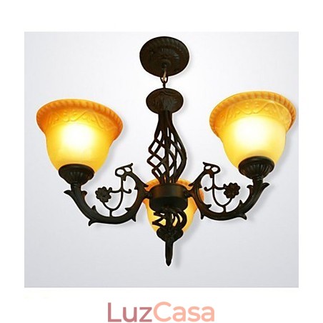 Lustre de ferro forjado vintage Lustre de ferro forjado vintage