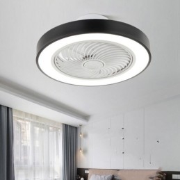 Luzes de ventilador de teto modernas com controle remoto Lâmpada de teto redonda de acrílico