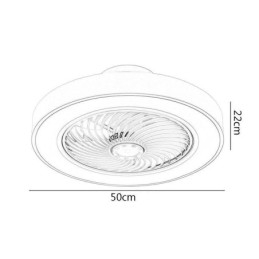 Luzes de ventilador de teto modernas com controle remoto Lâmpada de teto redonda de acrílico