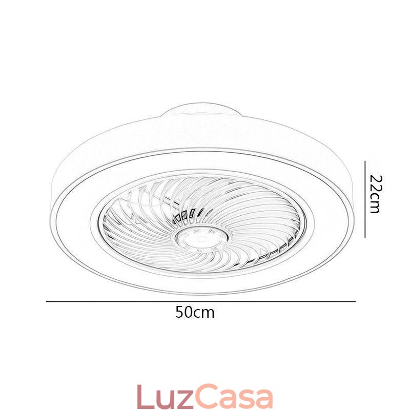 Luzes de ventilador de teto modernas com controle remoto Lâmpada de teto redonda de acrílico