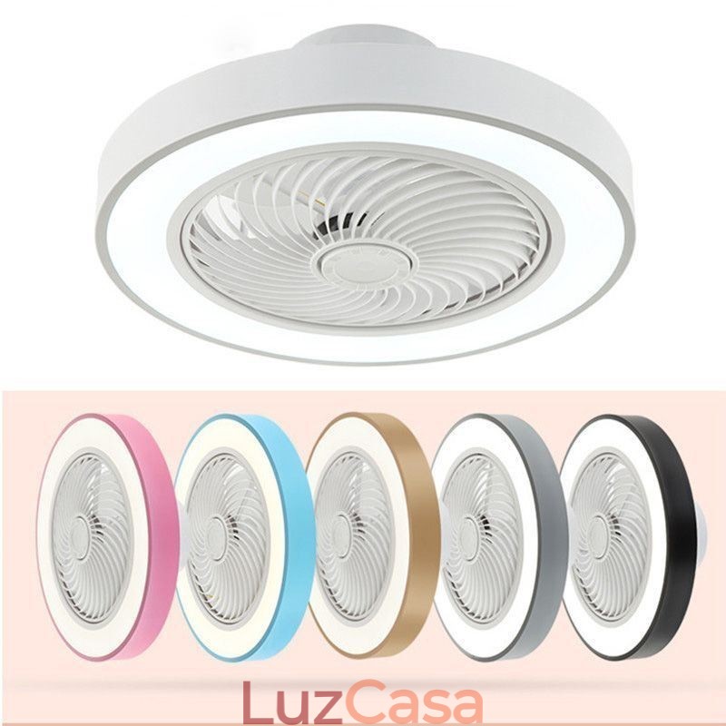 Luzes de ventilador de teto modernas com controle remoto Lâmpada de teto redonda de acrílico
