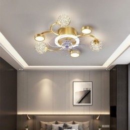 Lustre de teto criativo com ventilador