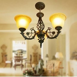 Lustre de ferro forjado vintage