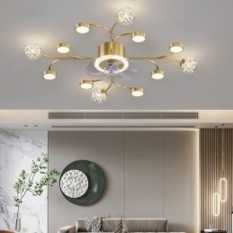 Lustre de teto criativo com ventilador