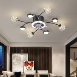 Lustre de teto criativo com ventilador