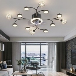 Lustre de teto criativo com ventilador