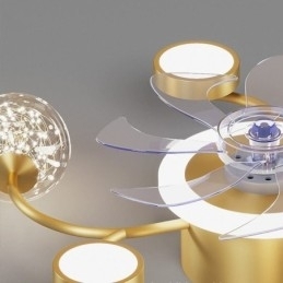 Lustre de teto criativo com ventilador