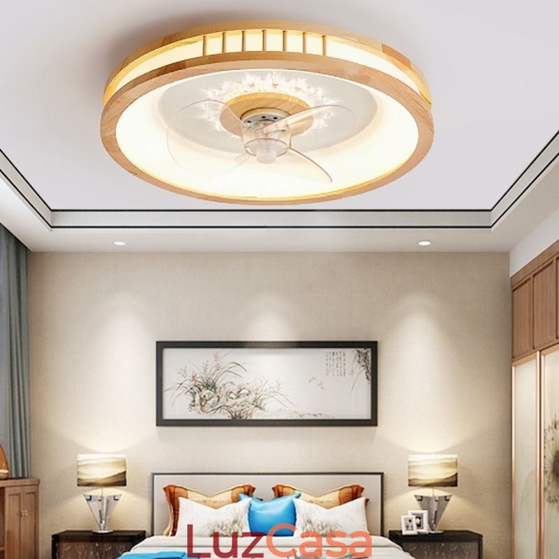 Ventilador de teto inversor moderno com luzes, controle remoto, luz de teto, ventilador, lâmpada