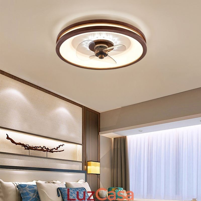 Ventilador de teto inversor moderno com controle remoto, lâmpada de ventilador de teto