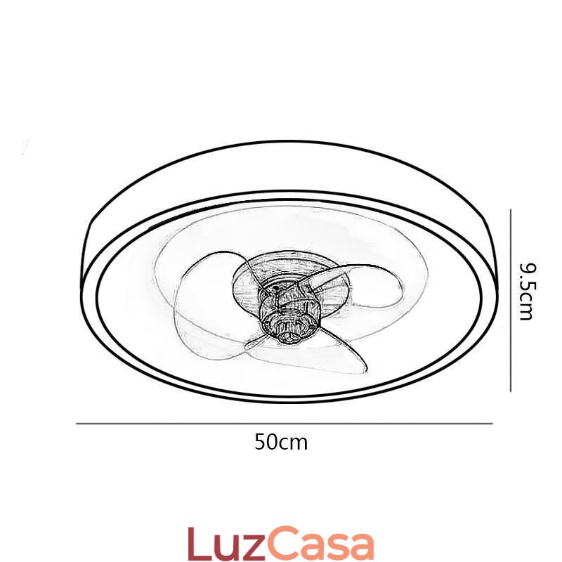 Ventilador de teto inversor moderno com controle remoto, lâmpada de ventilador de teto
