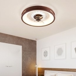 Ventilador de teto inversor moderno com controle remoto, lâmpada de ventilador de teto