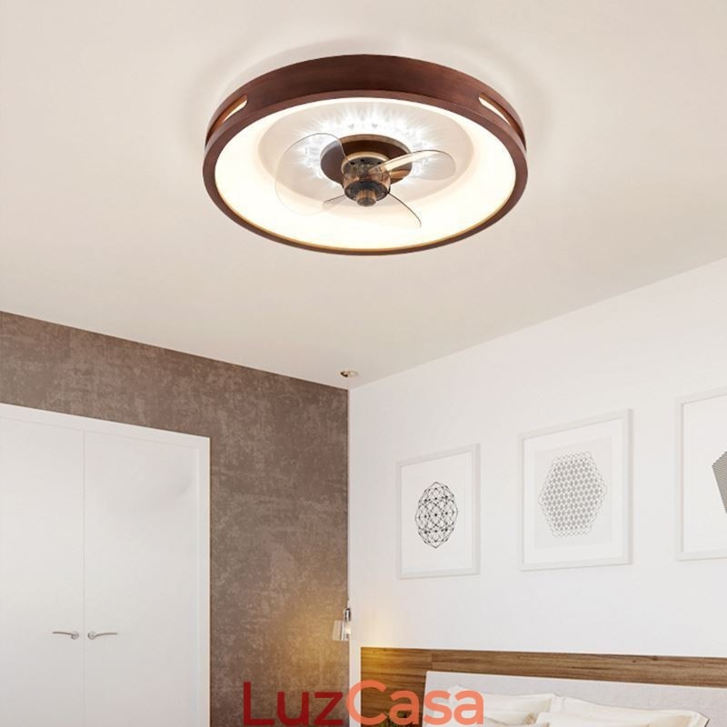 Ventilador de teto inversor moderno com controle remoto, lâmpada de ventilador de teto