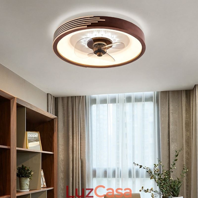 Ventilador de teto inversor moderno com controle remoto, lâmpada de ventilador de teto