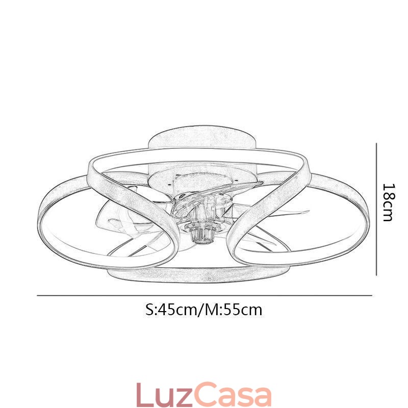 Ventilador de teto exclusivo e luz Ventilador de teto moderno com luzes