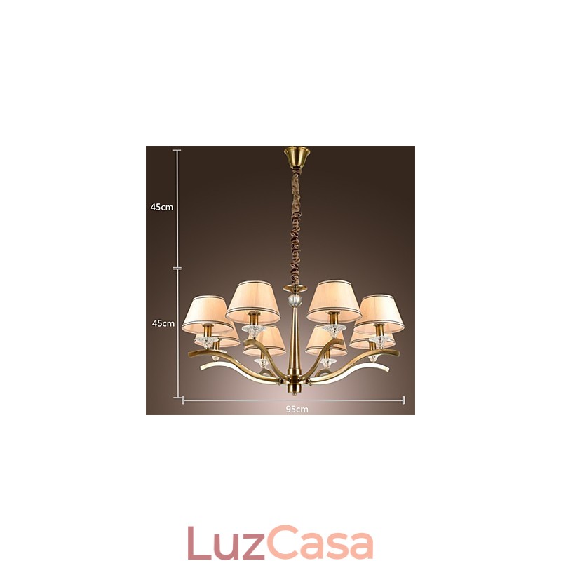 Lustre moderno contemporâneo tradicional clássico rústico chalé vintage country island latão metal lustre