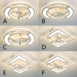 Ventiladores de teto estilo europeu com luz