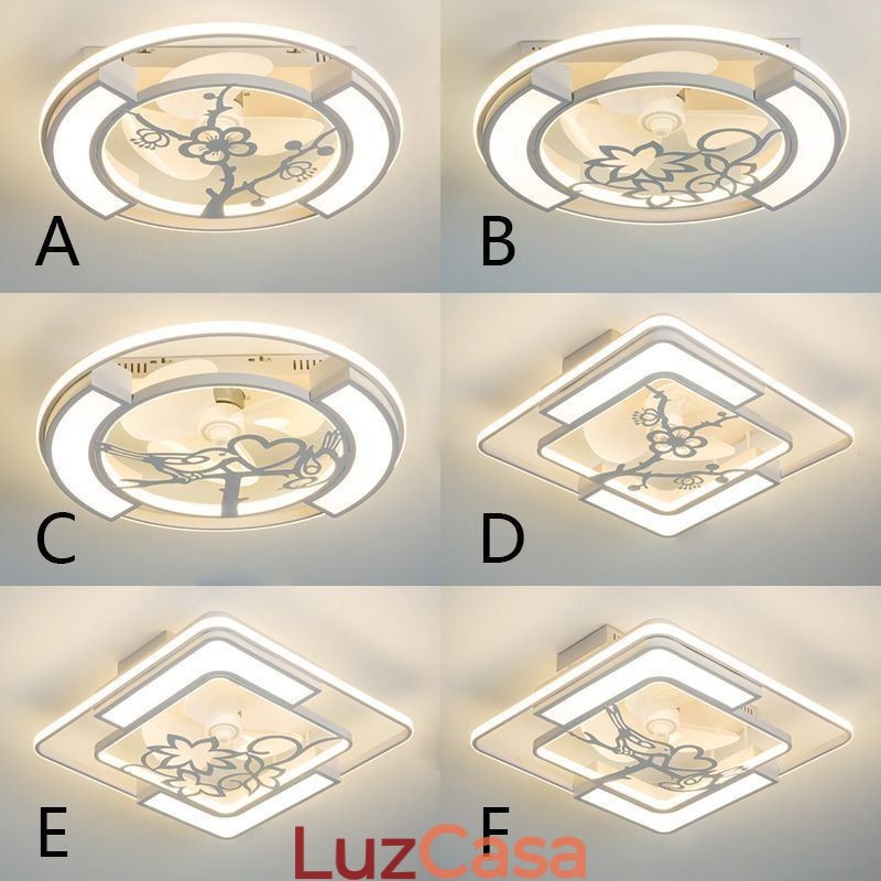 Ventiladores de teto estilo europeu com luz