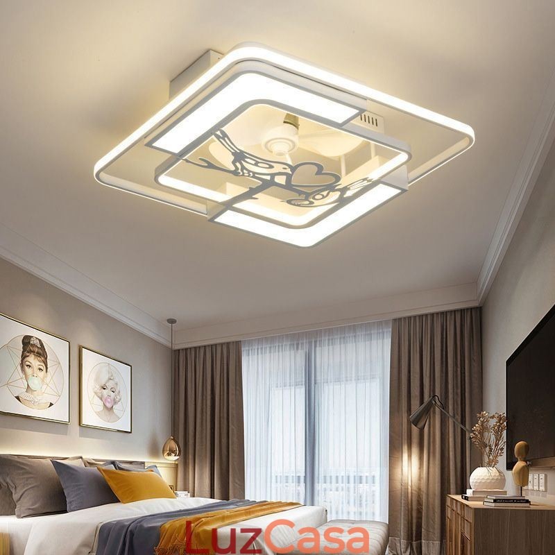 Ventiladores de teto estilo europeu com luz