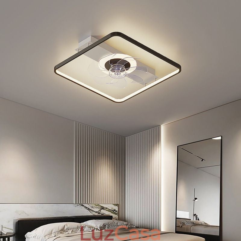 Ventilador de teto moderno com luzes controle remoto ventilador lâmpada