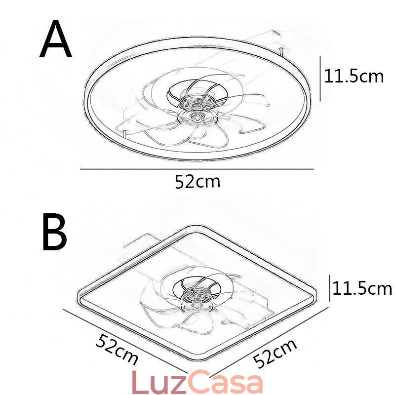 Ventilador de teto moderno com luzes controle remoto ventilador lâmpada