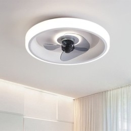 Ventilador de teto moderno com luzes, controle remoto, ventilador de teto