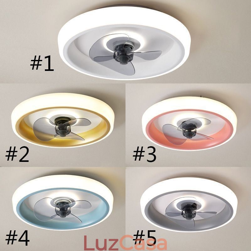 Ventilador de teto moderno com luzes, controle remoto, ventilador de teto