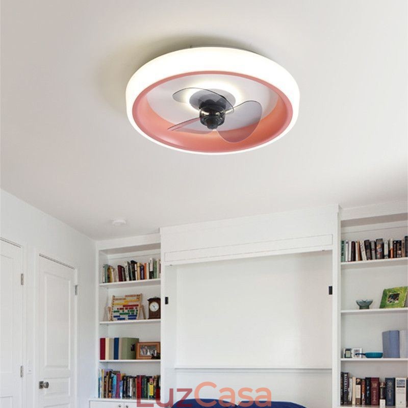 Ventilador de teto moderno com luzes, controle remoto, ventilador de teto