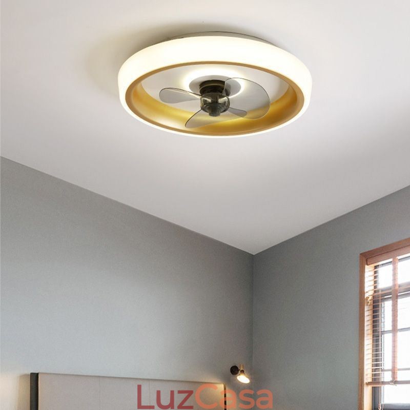 Ventilador de teto moderno com luzes, controle remoto, ventilador de teto