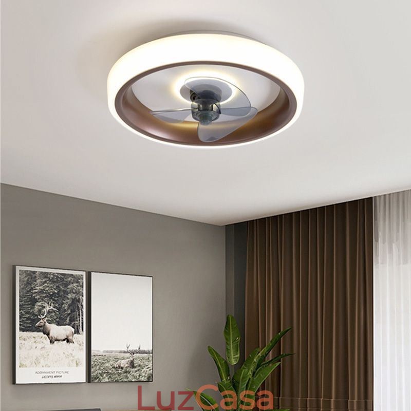 Ventilador de teto moderno com luzes, controle remoto, ventilador de teto