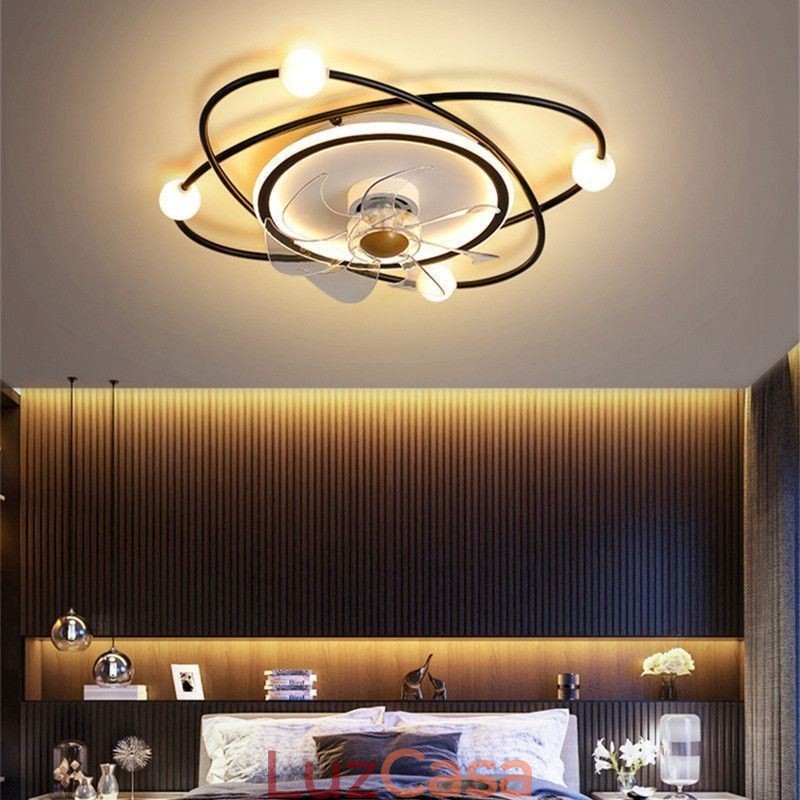 Ventiladores de teto modernos Iluminação interna Jantar