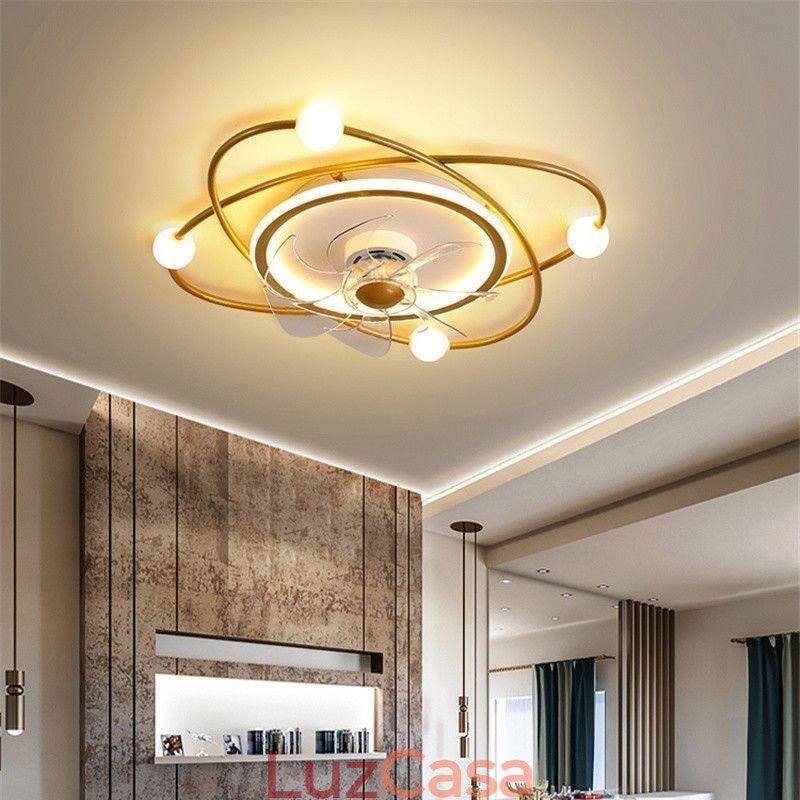 Ventiladores de teto modernos Iluminação interna Jantar