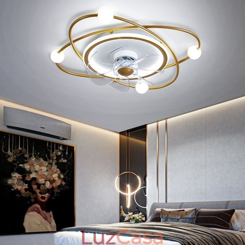 Ventiladores de teto modernos Iluminação interna Jantar