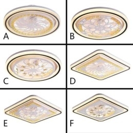 Ventilador de teto inteligente com decoração de escurecimento contínuo de luz