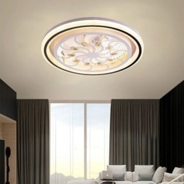 Ventilador de teto inteligente com decoração de escurecimento contínuo de luz