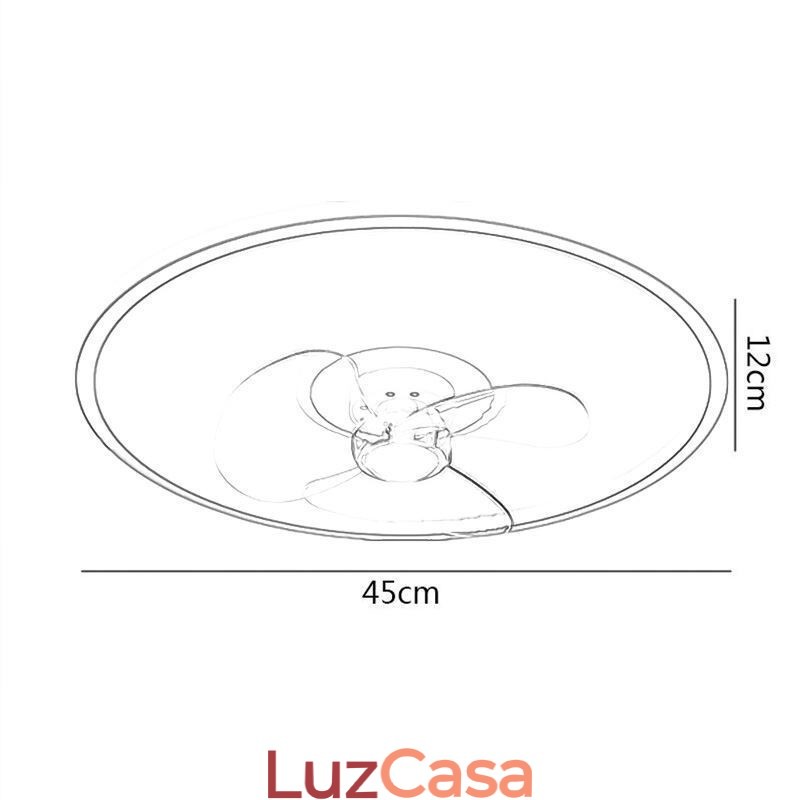 Macaron Ventilador de Teto Luz Controle Remoto Decor Ventilateur