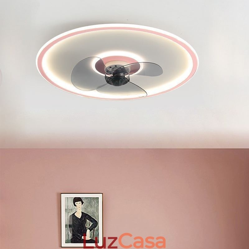 Macaron Ventilador de Teto Luz Controle Remoto Decor Ventilateur