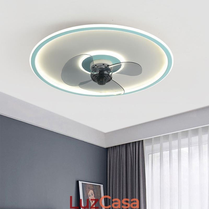 Macaron Ventilador de Teto Luz Controle Remoto Decor Ventilateur