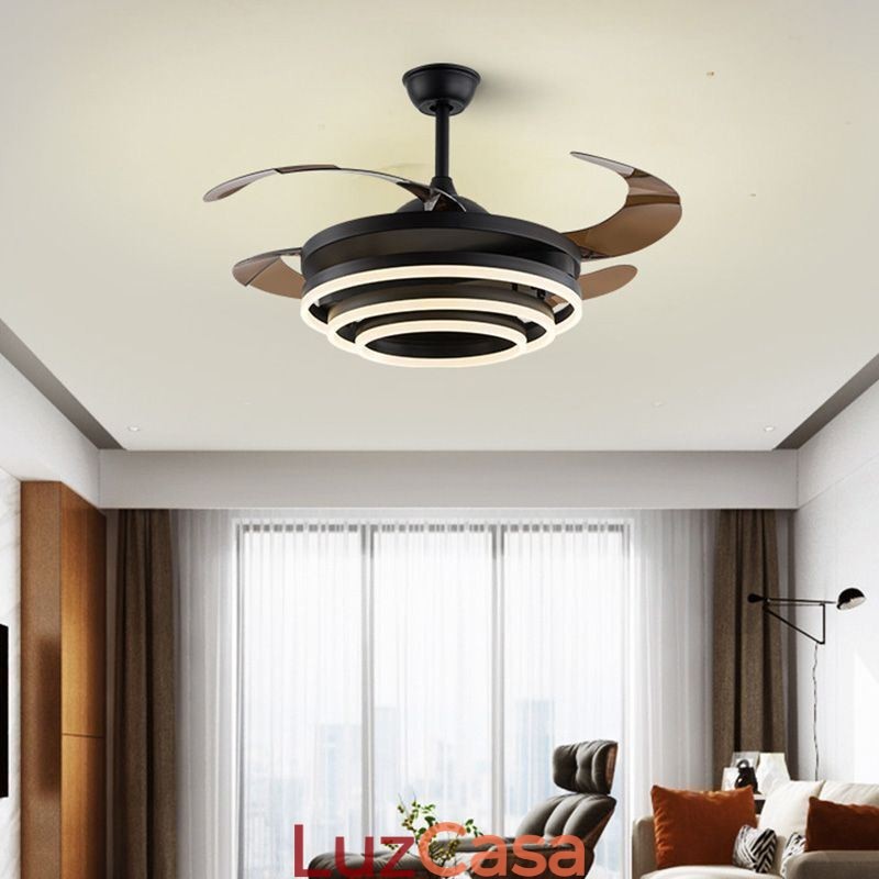 Ventilador Inverter Criativo Lustre Ventilador Luz