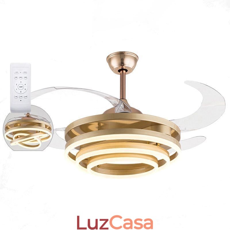 Ventilador Inverter Criativo Lustre Ventilador Luz