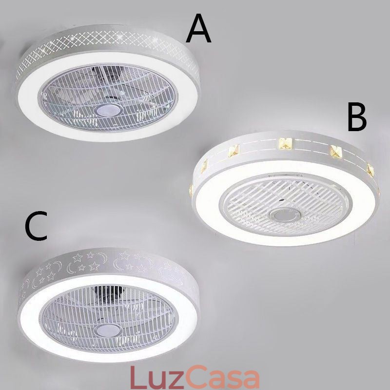 Ventilador de teto ultrafino com luz invisível Ventilador de teto com luz