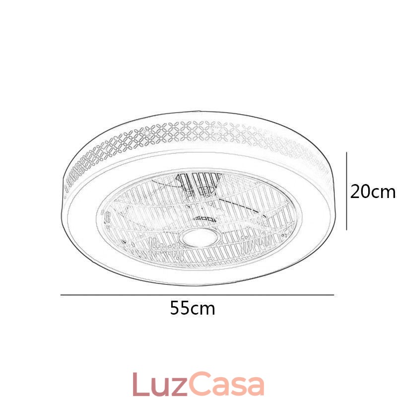 Ventilador de teto ultrafino com luz invisível Ventilador de teto com luz