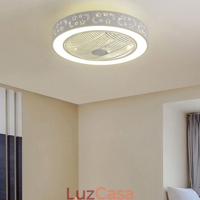 Ventilador de teto ultrafino com luz invisível Ventilador de teto com luz