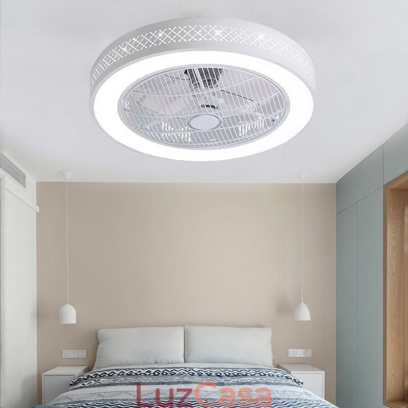 Ventilador de teto ultrafino com luz invisível Ventilador de teto com luz