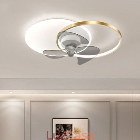 Luminária de teto estilo ventilador, luminária moderna estilo art déco
