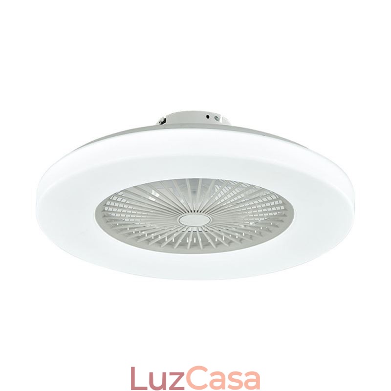 Ventilador de teto Luz tricromática Dimerização 3 velocidades Controle remoto