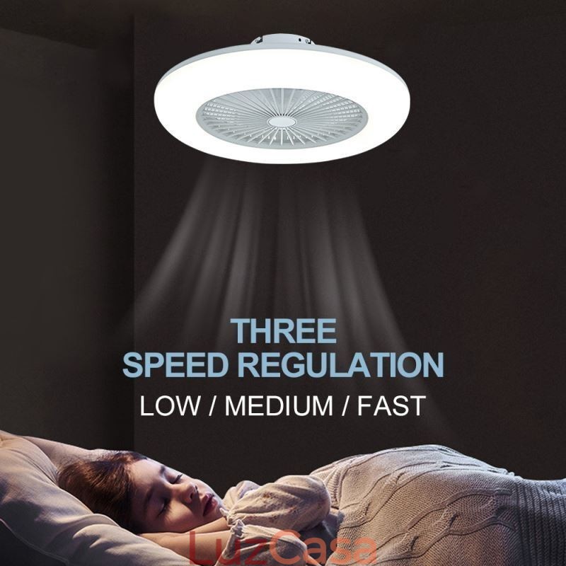 Ventilador de teto Tricromático com controle remoto e 3 velocidades
