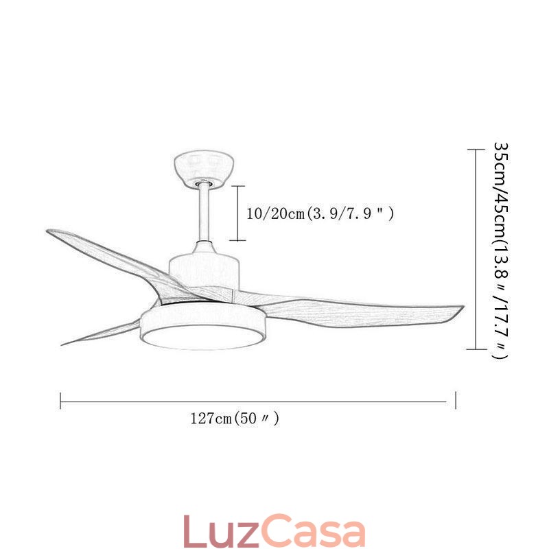 Ventilador de Teto com Controle Remoto 3 Pás