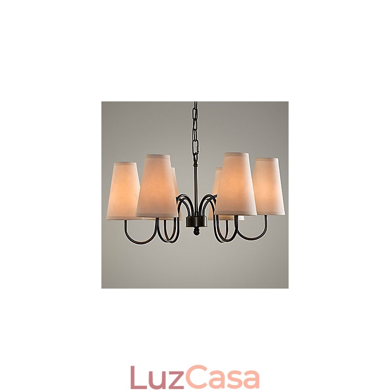 Lustre tradicional clássico galvanizado