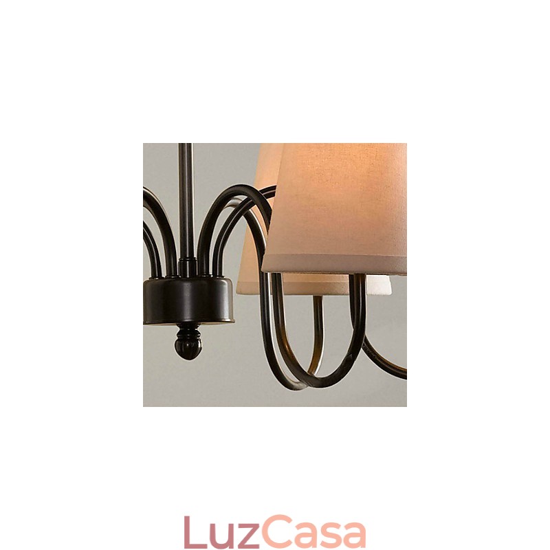 Lustre tradicional clássico galvanizado